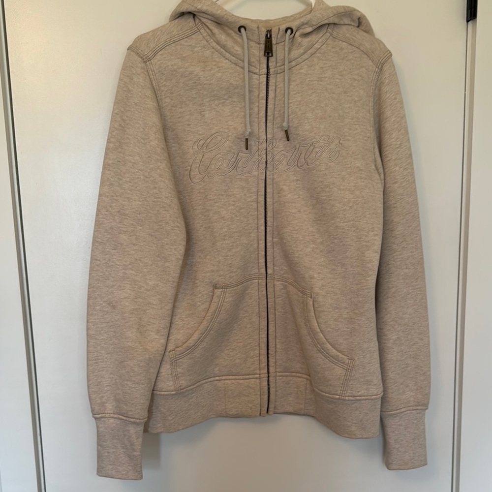Carhartt Women’s cream Zip-Up Hoodie